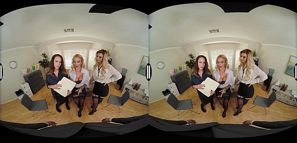  Naughty America - Brooke Banner, McKenzie Lee, and Sarah Jessie are in search of an office assistant to fulfill their needs